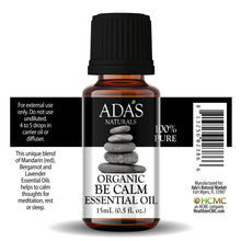 Load image into Gallery viewer, Ada&#39;s Naturals - Organic Essential Oil - Be Calm Blend (0.5 oz / 15ml)
