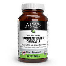 Load image into Gallery viewer, Ada&#39;s Natural Market - Concentrated Omega-3 1,200 mg Fish Oil Natural Orange Flavor Softgels (60ct / 60 servings) - $0.46/serving*

