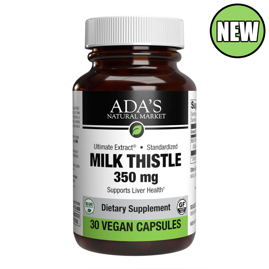 Ada's Natural Market - Milk Thistle 350mg Vegan Capsules (30ct / 30 servings) - $0.45/serving*