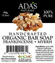 Load image into Gallery viewer, Ada&#39;s Naturals - Handcrafted Organic Bar Soap - Frankincense • Myrrh (3.5 oz / 99g)
