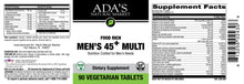 Load image into Gallery viewer, Ada&#39;s Natural Market - Food Rich Men&#39;s 45+ Multivitamin Vegetarian Tablets (90ct / 30 servings) - $0.81/serving*
