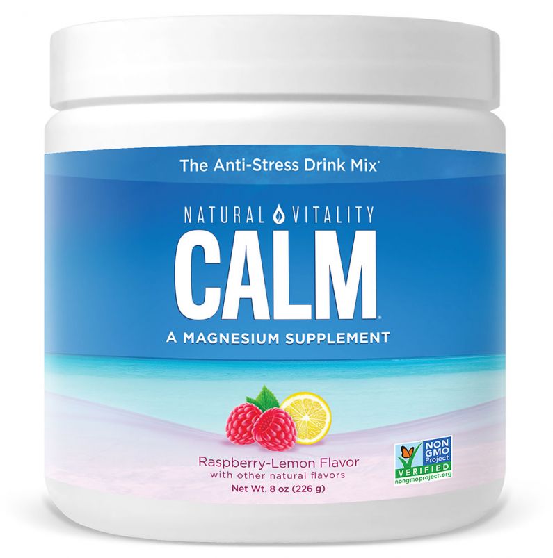 Natural Vitality - CALM® Magnesium Supplement - Raspberry Lemon Flavor (8oz / 54 servings) - $0.29/serving*