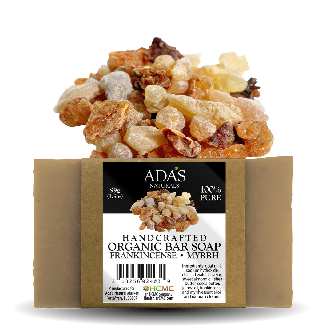 Ada's Naturals - Handcrafted Organic Bar Soap - Frankincense • Myrrh (3.5 oz / 99g)