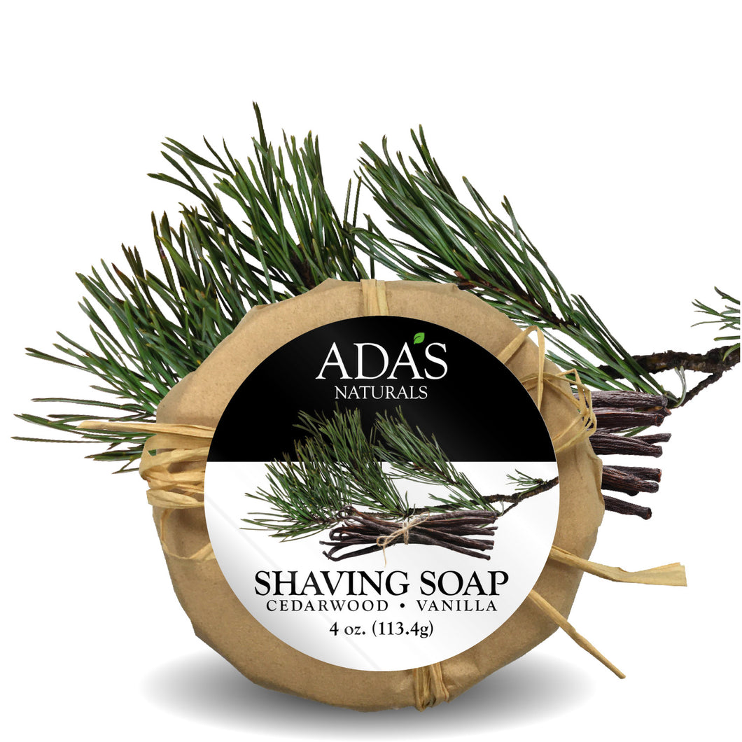 Ada's Naturals - Shaving Bar Soap - Cedarwood • Vanilla (4 oz / 113.4g)