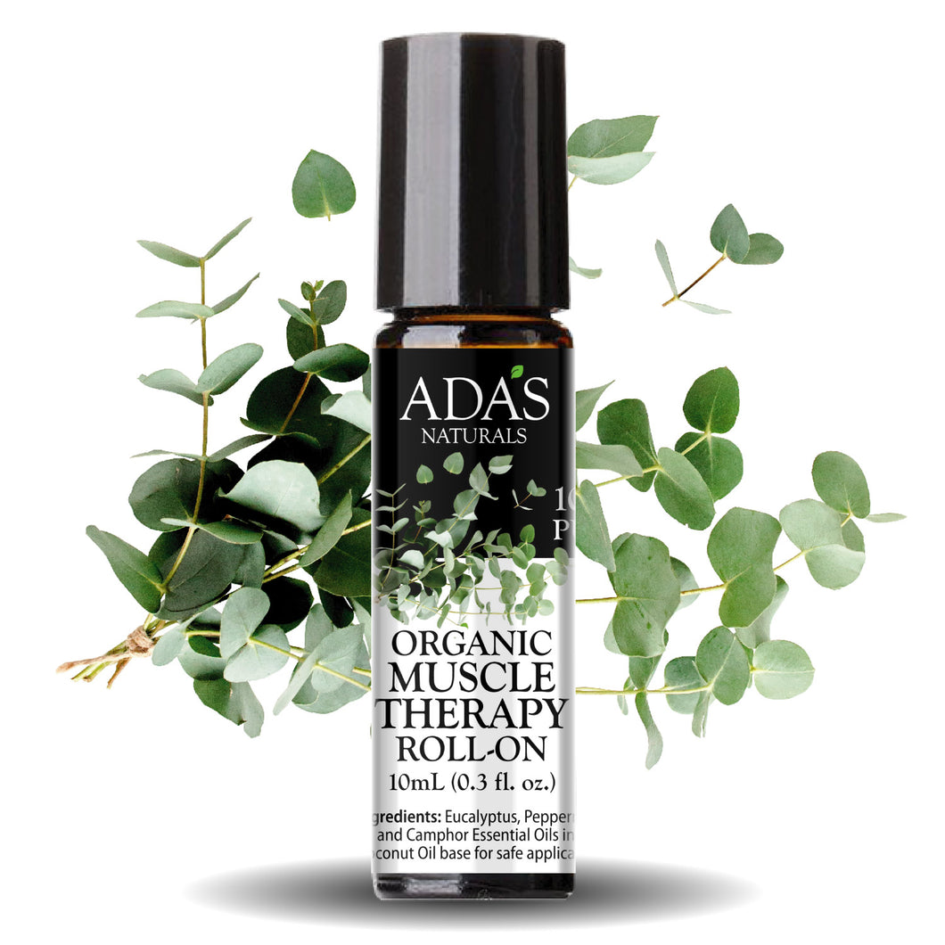Ada's Naturals - Organic Essential Oil Roll-On - Muscle Therapy Blend (0.3 oz / 10ml)