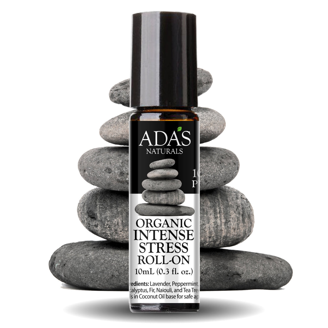 Ada's Naturals - Organic Essential Oil Roll-On - Intense Stress Blend (0.3 oz / 10ml)