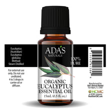 Load image into Gallery viewer, Ada&#39;s Naturals - Organic Essential Oil - Eucalyptus (0.5 oz / 15ml)
