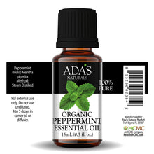 Load image into Gallery viewer, Ada&#39;s Naturals - Organic Essential Oil - Peppermint (0.5 oz / 15ml)

