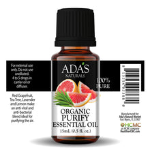 Load image into Gallery viewer, Ada&#39;s Naturals - Organic Essential Oil - Purify Blend (0.5 oz / 15ml)
