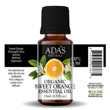 Load image into Gallery viewer, Ada&#39;s Naturals - Organic Essential Oil - Sweet Orange (0.5 oz / 15ml)
