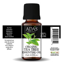 Load image into Gallery viewer, Ada&#39;s Naturals - Organic Essential Oil - Tea Tree (0.5 oz / 15ml)

