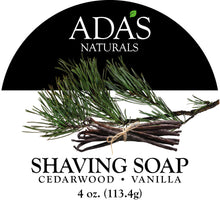 Load image into Gallery viewer, Ada&#39;s Naturals - Shaving Bar Soap - Cedarwood • Vanilla (4 oz / 113.4g)
