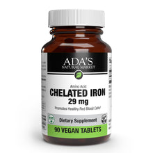 Load image into Gallery viewer, Ada&#39;s Natural Market - Chelated Iron 29 mg Veg Tabs (90ct / 90 servings) - $0.13/serving*

