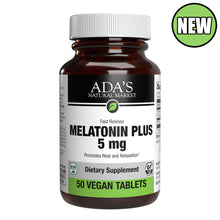 Load image into Gallery viewer, Ada&#39;s Natural Market - Melatonin Plus 5mg Vegan Tablets (50ct / 50 servings) - $0.14/serving*
