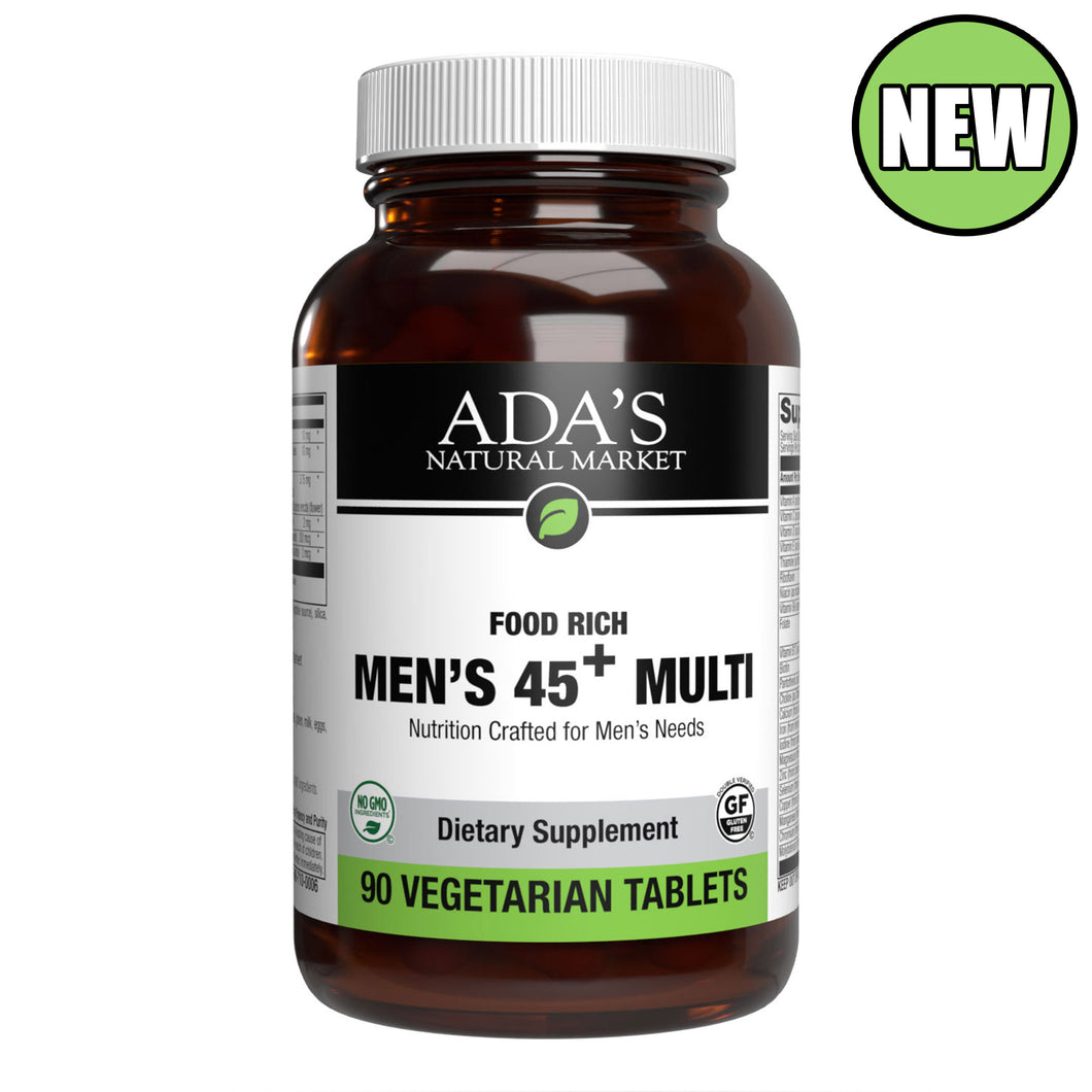 Ada's Natural Market - Food Rich Men's 45+ Multivitamin Vegetarian Tablets (90ct / 30 servings) - $0.81/serving*