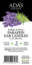 Load image into Gallery viewer, Ada&#39;s Naturals - Organic Paraffin Ear Candles - Calming (2 Pack)
