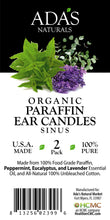 Load image into Gallery viewer, Ada&#39;s Naturals - Organic Paraffin Ear Candles - Sinus (2 Pack)
