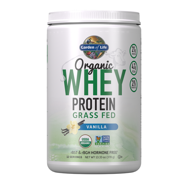 Garden of Life - Organic Whey Protein Vanilla 13.33oz (378g / 12 servings) Powder - $2.63/serving*