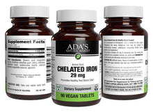 Load image into Gallery viewer, Ada&#39;s Natural Market - Chelated Iron 29 mg Veg Tabs (90ct / 90 servings) - $0.13/serving*
