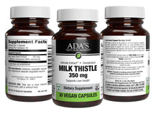 Load image into Gallery viewer, Ada&#39;s Natural Market - Milk Thistle 350mg Vegan Capsules (30ct / 30 servings) - $0.45/serving*
