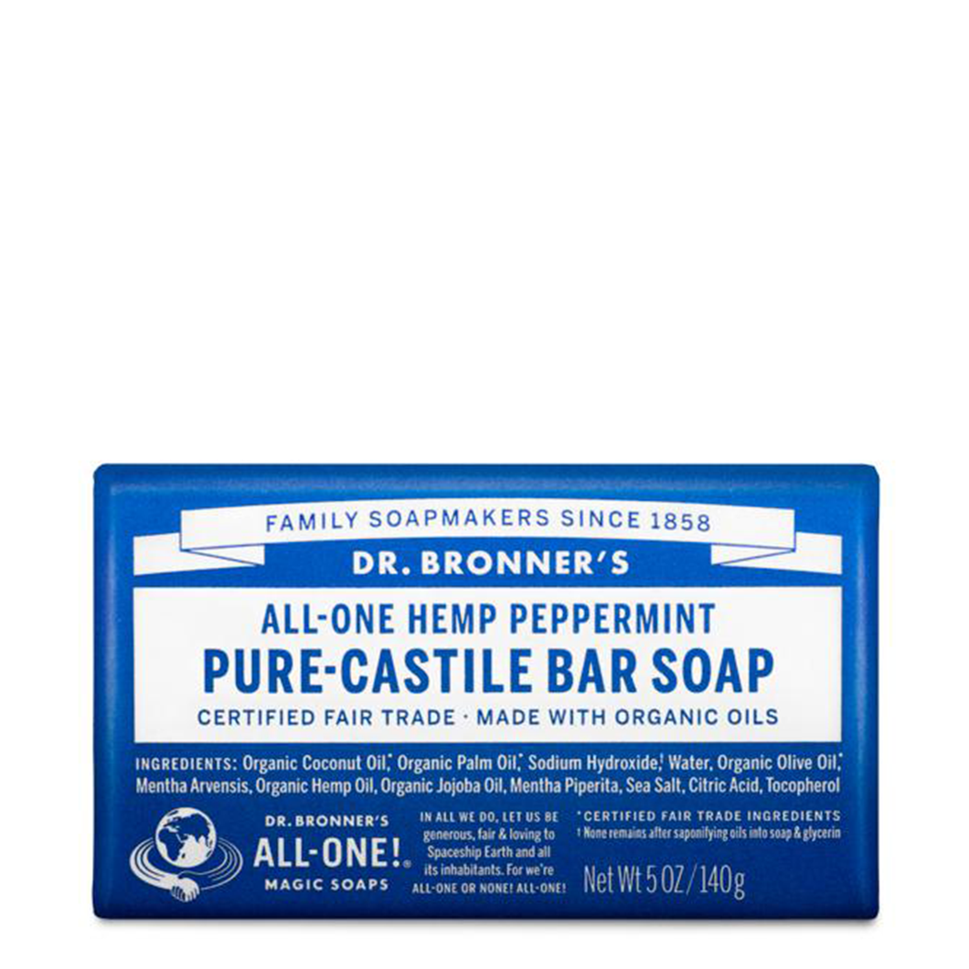 Dr. Bronner's All-One - Pure-Castile Bar Soap - Peppermint (5oz / 140g)