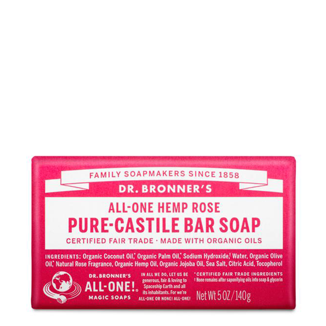 Dr. Bronner's All-One - Pure-Castile Bar Soap - Rose (5oz / 140g)